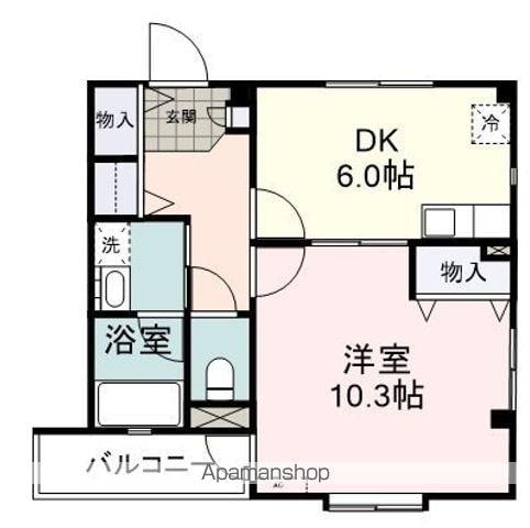 グリーンヒルくさなぎ(1DK/3階)の間取り写真