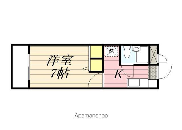 メゾン・ド・水前寺(1K/4階)の間取り写真