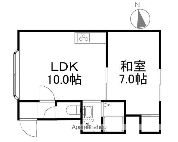 グレイスコート(1LDK/1階)の間取り写真