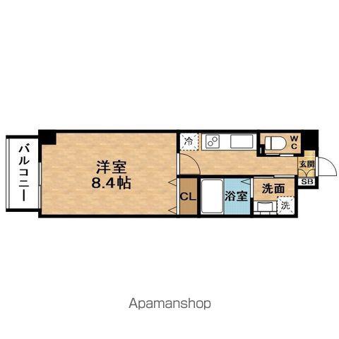 OASISUMEDA(1DK/6階)の間取り写真
