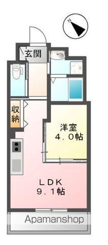 プランタン 伊﨑(1LDK/3階)の間取り写真