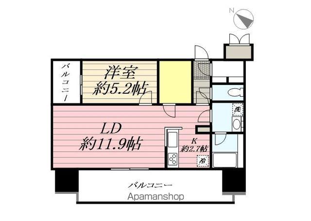 RJRプレシア天神サウス(1LDK/8階)の間取り写真