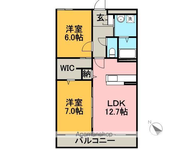 CUARTO GISHOU(2LDK/3階)の間取り写真