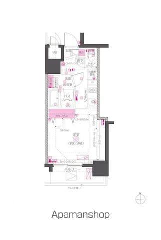 ZOOM東神田(1K/8階)の間取り写真