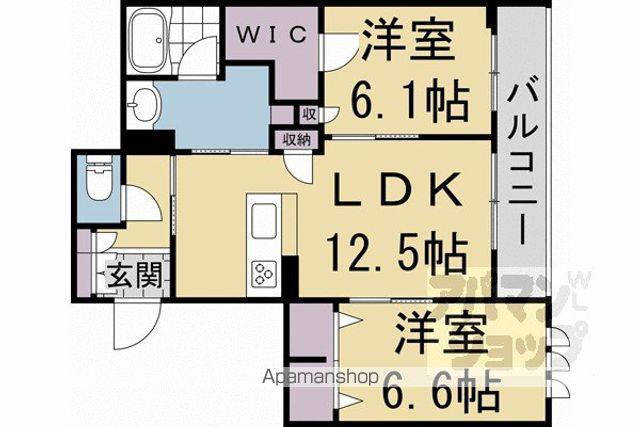 シャーメゾン アオハウオリ(2LDK/3階)の間取り写真