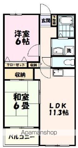 サンモールフジ(2LDK/1階)の間取り写真