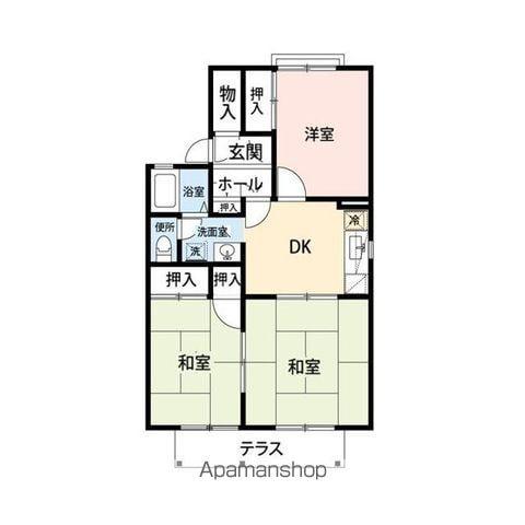 クオレ・シティ鐙(3DK/1階)の間取り写真