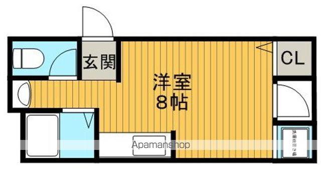 ヴィラ春日(ワンルーム/1階)の間取り写真