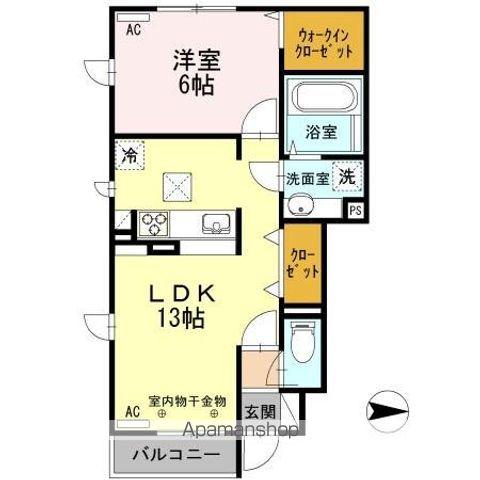 セジュール桜羅(1LDK/1階)の間取り写真