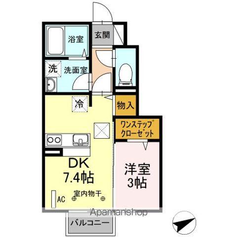 グレードⅥ(1DK/1階)の間取り写真