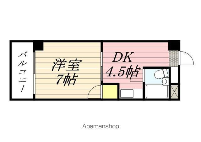 パークコート箱崎(1DK/4階)の間取り写真