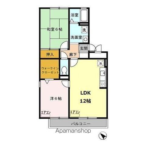 シャネルI&S(2LDK/2階)の間取り写真