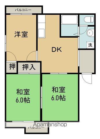 メゾン平成(3DK/2階)の間取り写真