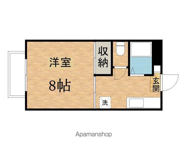 カリアンドラ内納(1K/1階)の間取り写真