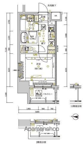 メインステージ両国Ⅱ(1K/2階)の間取り写真