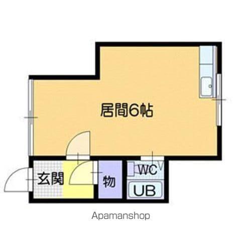 ボナンザ結心Ⅱ(ワンルーム/2階)の間取り写真