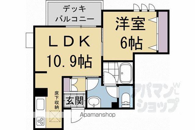 レフィシア城南宮道東(1LDK/1階)の間取り写真