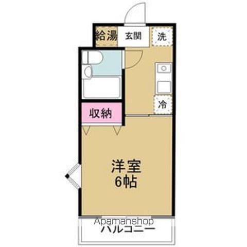 ベルセ山口町(1K/2階)の間取り写真