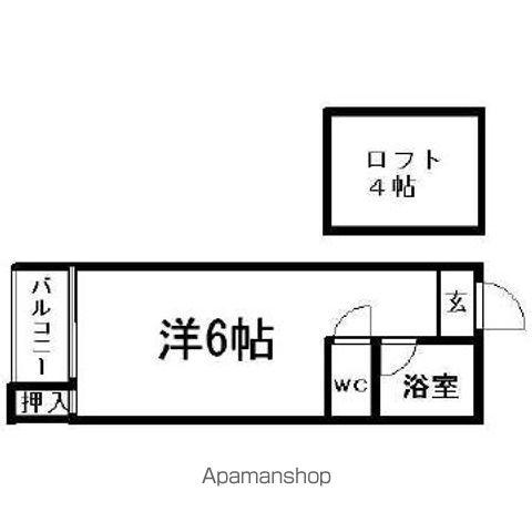 クイーンライフⅡ(1K/2階)の間取り写真