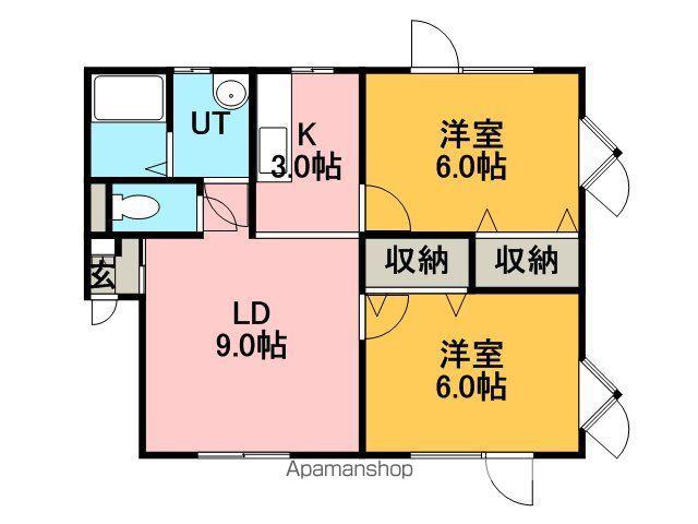 アートリッチヒルズ(2LDK/2階)の間取り写真