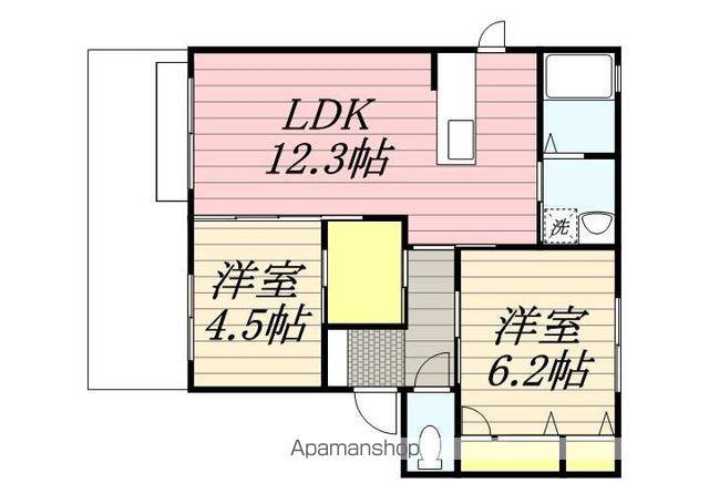 コンフォールハイムCE棟(2LDK/1階)の間取り写真