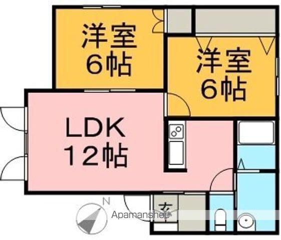 サイヴィレッジ(2LDK/2階)の間取り写真