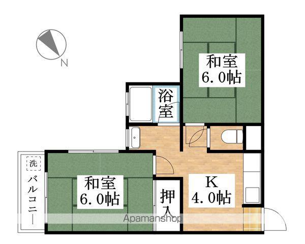 ミツワハイツ(2K/3階)の間取り写真