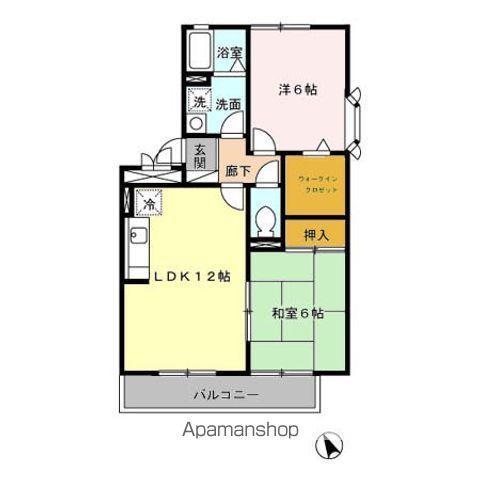 セジュール未来IIA棟(2LDK/3階)の間取り写真