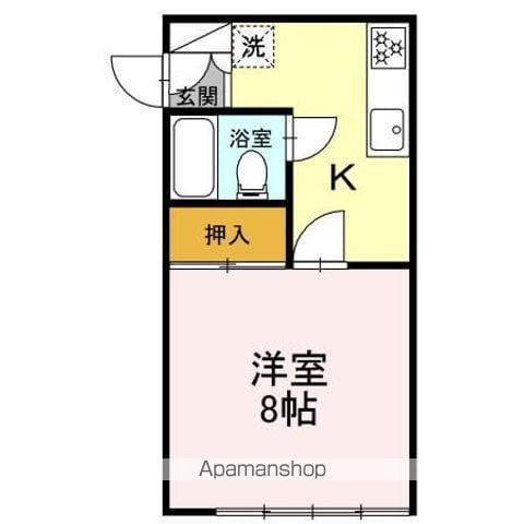 エンジェル1(1K/1階)の間取り写真