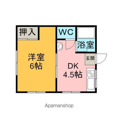 コーポ東長戸(1K/1階)の間取り写真