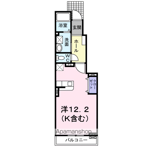 ラッフィナート(1K/1階)の間取り写真