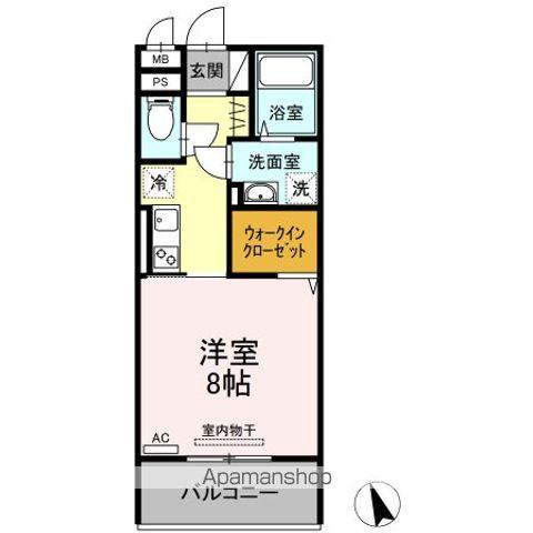 ロイジェントパークス富久山 A(1K/2階)の間取り写真