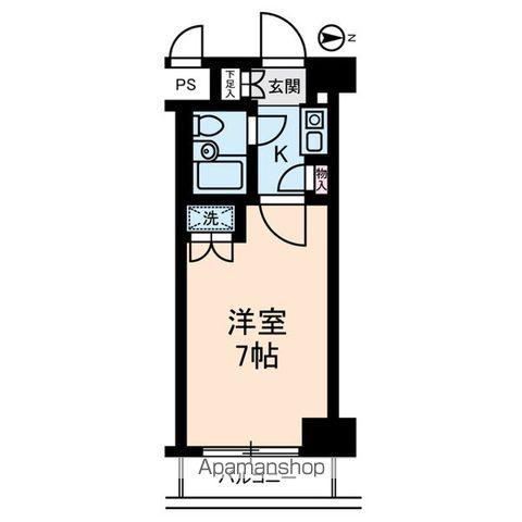 グローリア初穂桜台Ⅱ(1K/1階)の間取り写真
