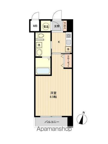 アントラ立町(1K/4階)の間取り写真