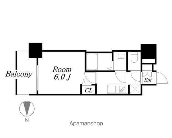 プレサンス名古屋ルクソリア(1K/7階)の間取り写真