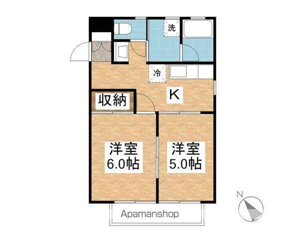 ハイツ・ユー(2K/1階)の間取り写真