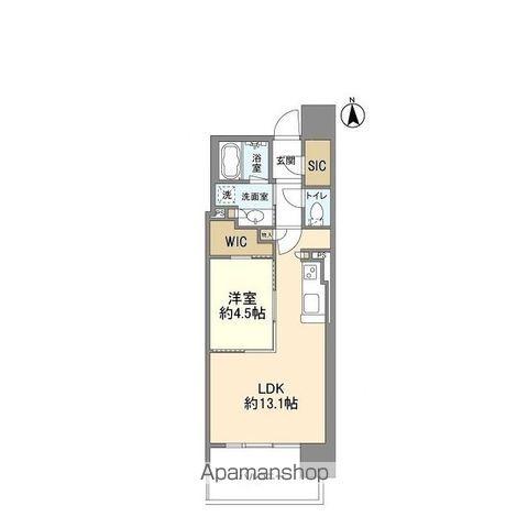 OPUS RESIDENCE SHINSAIBASHI SOUT(1LDK/10階)の間取り写真