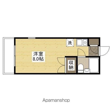 パインハウスⅠ(ワンルーム/4階)の間取り写真