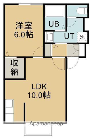 ハイセレールラディ(1LDK/1階)の間取り写真