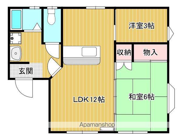 近江ハイツ(1SLDK/1階)の間取り写真