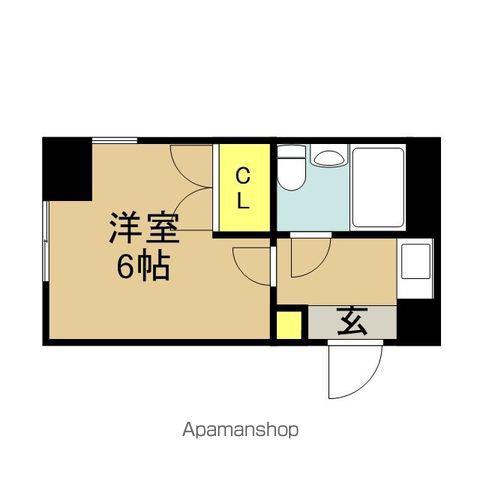 イルトラッツォ薬院(1K/1階)の間取り写真