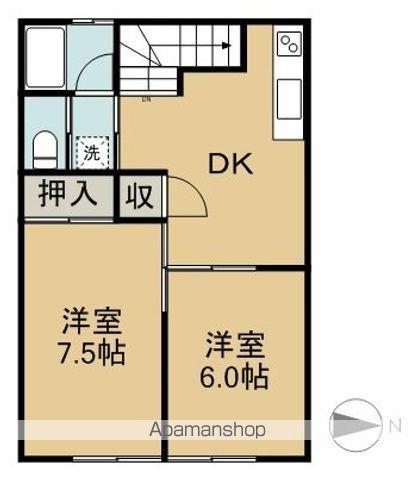 柊シティー(2DK/2階)の間取り写真