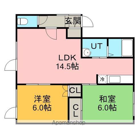 コートソアラ(2LDK/3階)の間取り写真