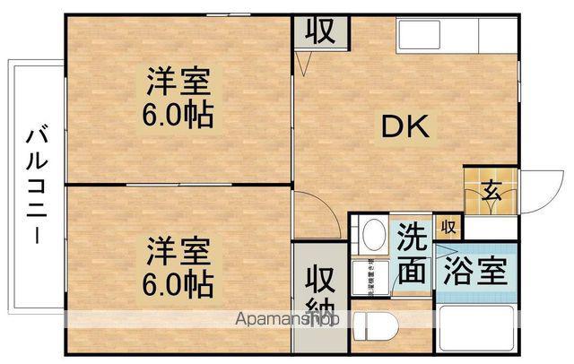 ハウスオブシャローム(2DK/2階)の間取り写真