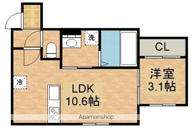 イオ・リアン日野(1LDK/1階)の間取り写真