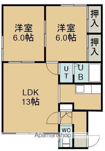パレーシャル昭和(2LDK/1階)の間取り写真