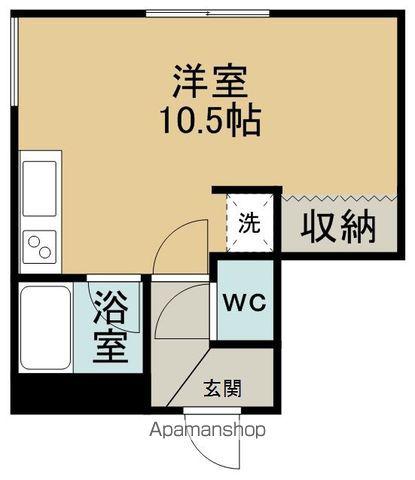 コーポサンシティ(ワンルーム/1階)の間取り写真