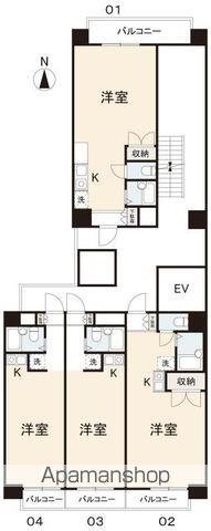 コート今里Ⅰ(ワンルーム/7階)の間取り写真