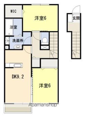 プリマヴェーラ(2DK/2階)の間取り写真