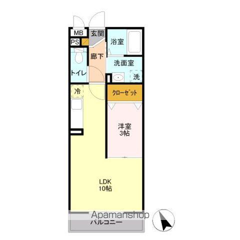 ROI DE LOURS(1LDK/3階)の間取り写真